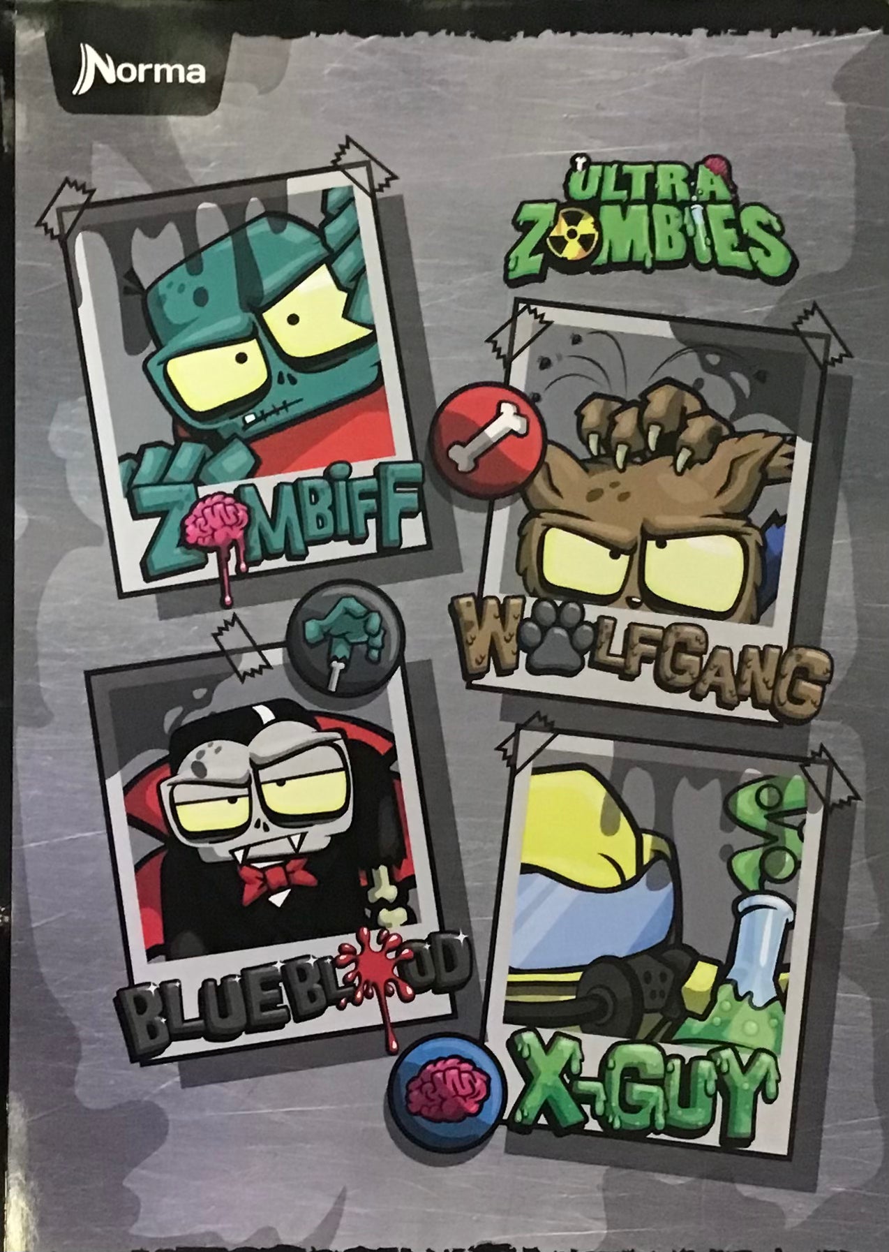 NORMA LIBRETA REGULAR ZOMBIES ASSORTED
