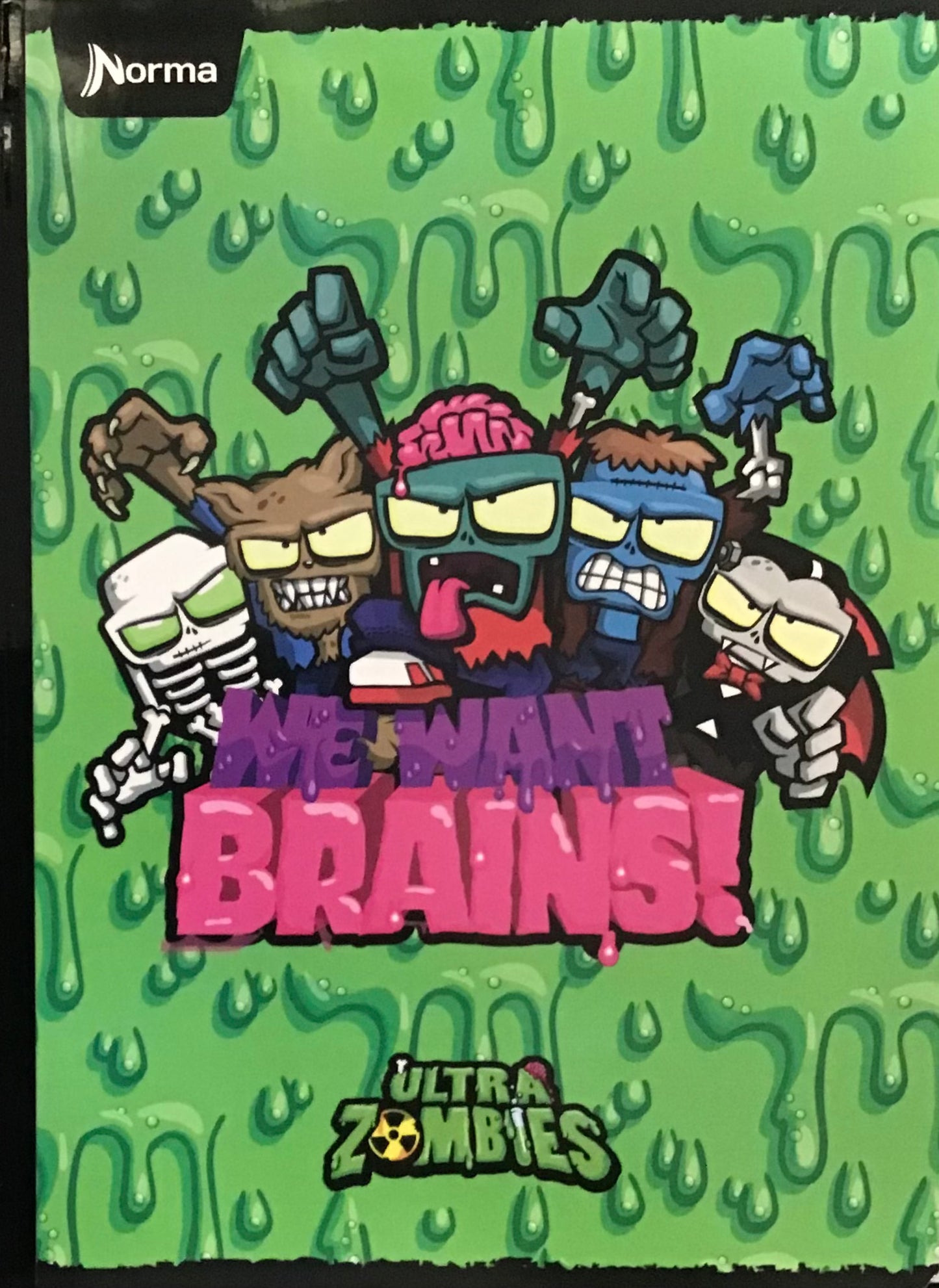 NORMA LIBRETA REGULAR ZOMBIES ASSORTED