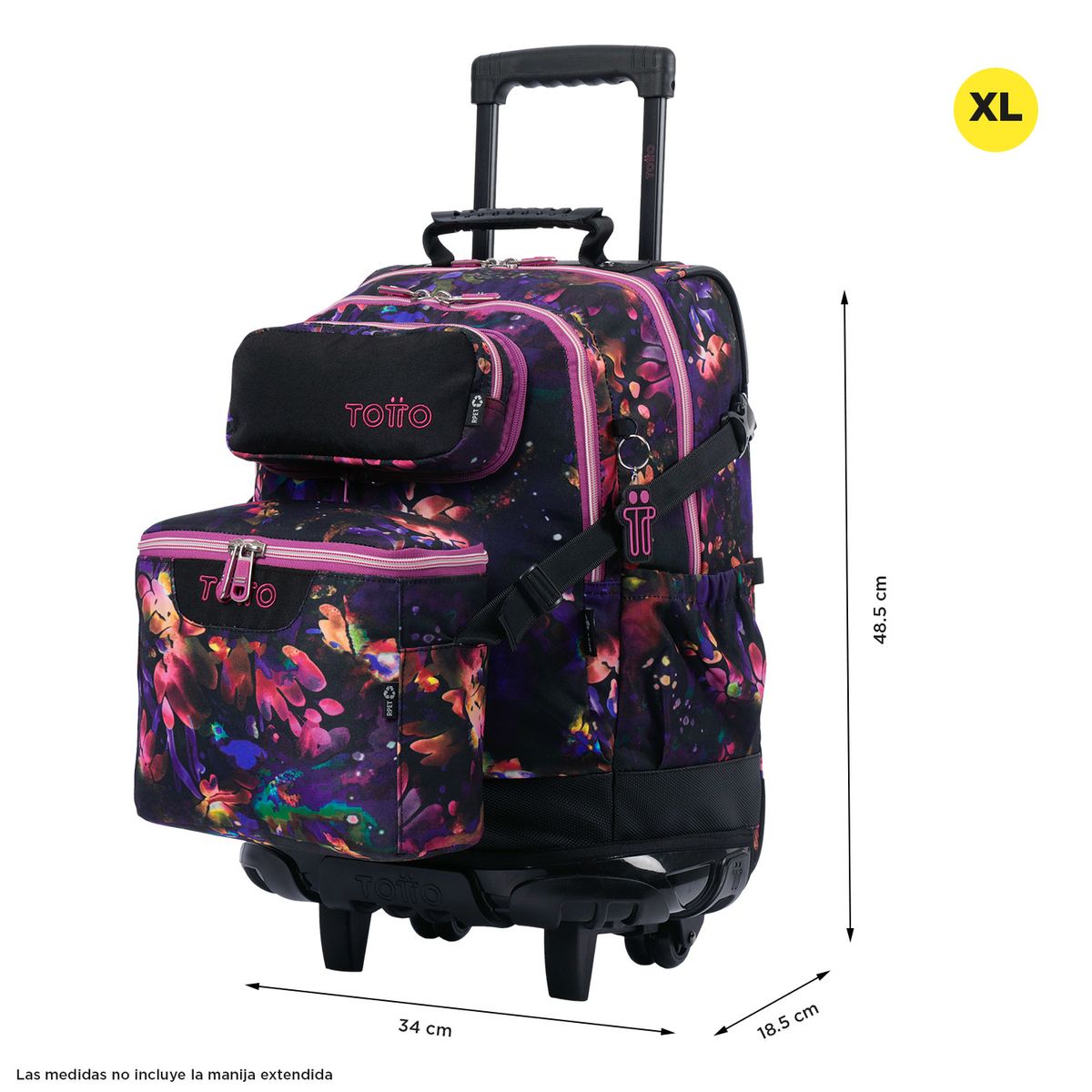 Mochila de Ruedas Totto Flores