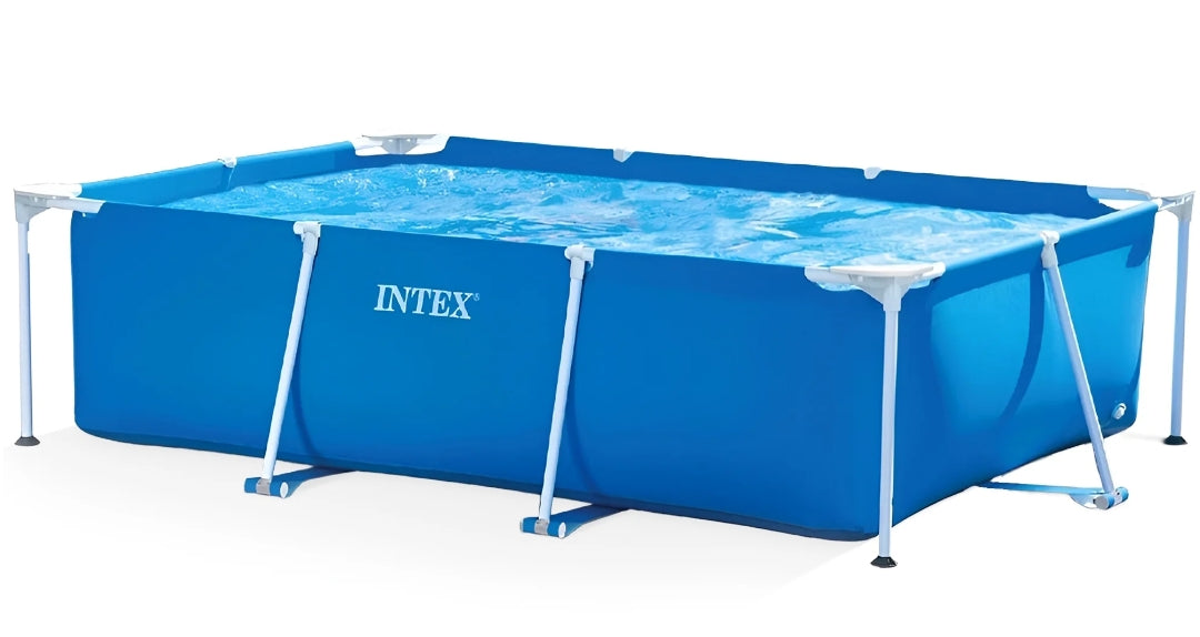 INTEX Armazón Rectangular 9ft 10in x 29.5 Piscina Elevada con Válvula de Control de Flujo