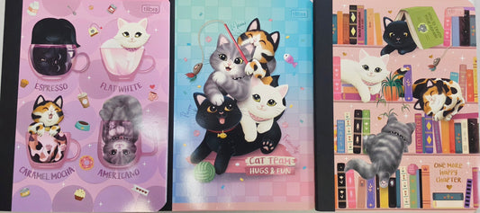 Libretas Cosidas Tilibra Diseños De Gatos