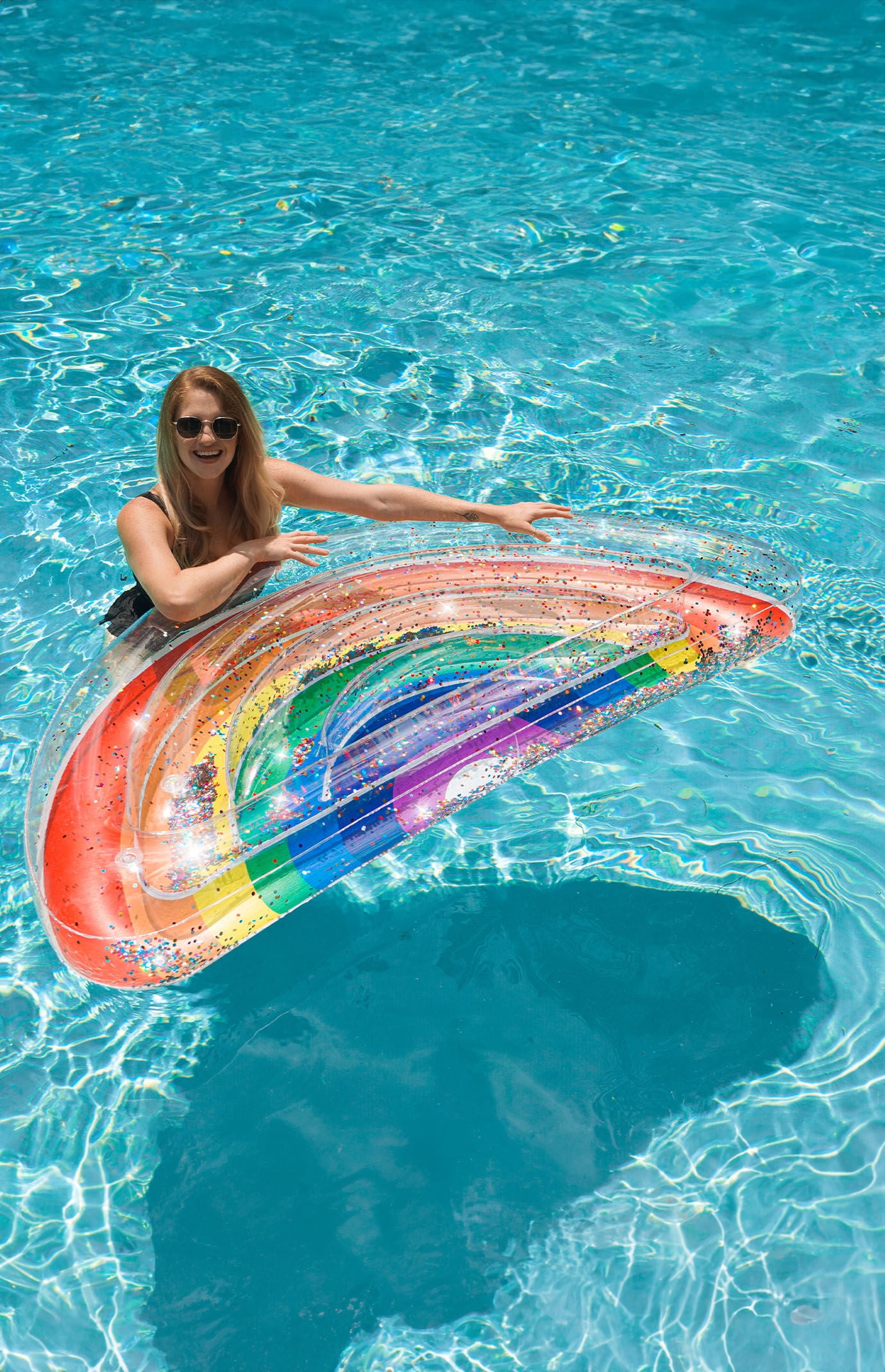 Flotador PoolCandy Rainbow Con Brillo