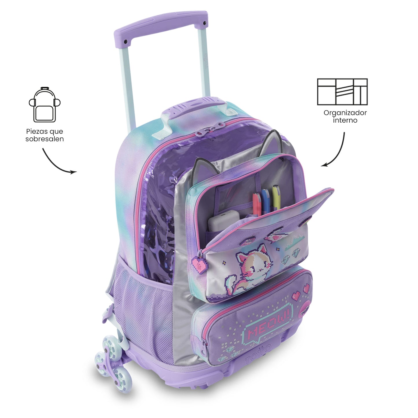 TOTTO Mochila de Ruedas Andy Cat