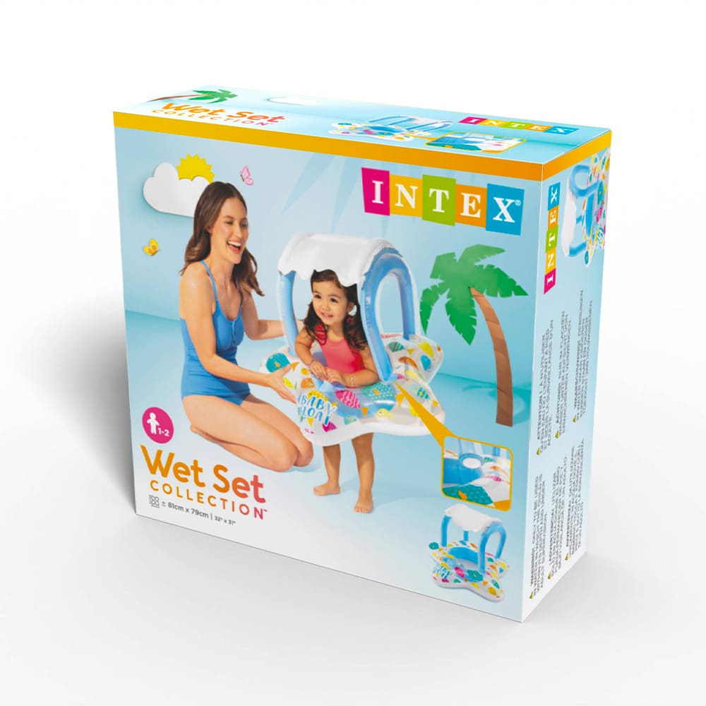 Intex Flotador Para Bebé De 1 A 2 Años Con Toldo